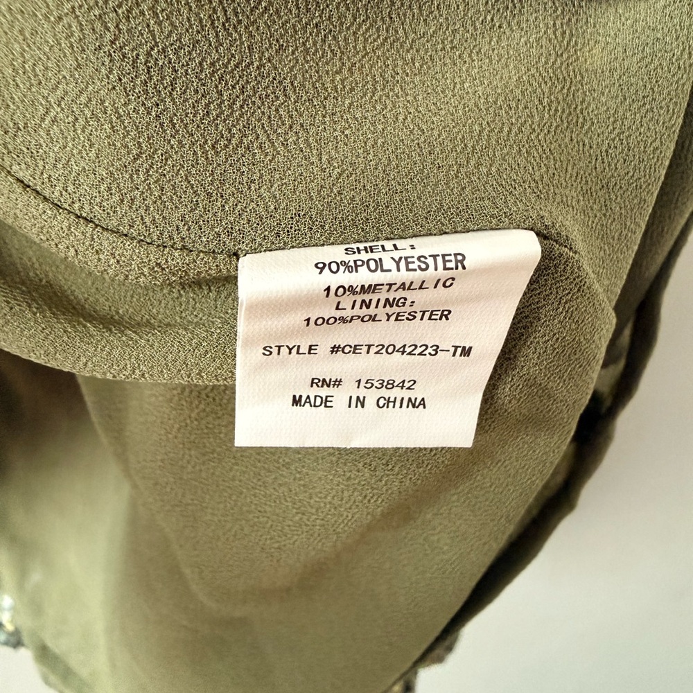 MELLODAY Olive Floral Blouse - Picture 4 of 4